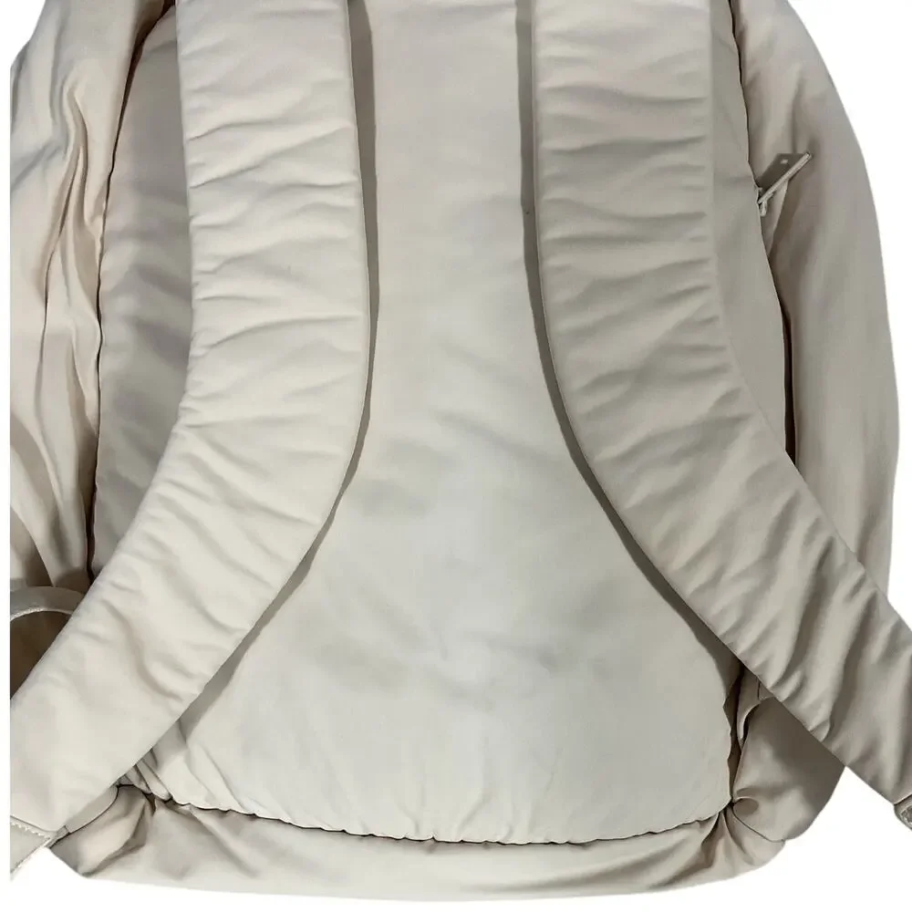Pangaia Sleek Sand Nylon Padded Backpack